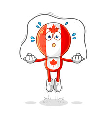 canada flag head jump rope exercise. character vector