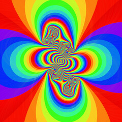 Floral background, petals, abstract background with rainbow