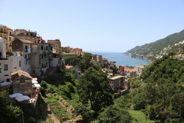 Fototapeta na wymiar Beautiful landscape of Vietri sul Mare, Salerno, Campania Region, Italy. 