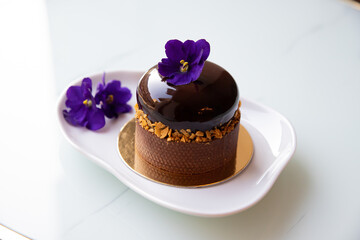 French choux dessert with nut filling