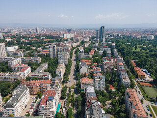 Obraz premium Aerial view of South Park in city of Sofia, Bulgaria