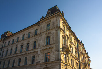 Fototapeta na wymiar Old buildings in Ljubljana, Slovenia 