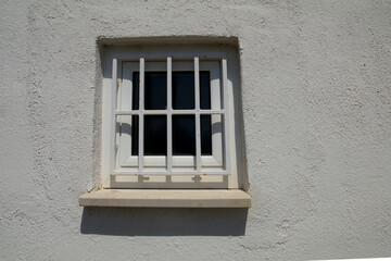 Fototapeta premium Bars on the windows like in a prison