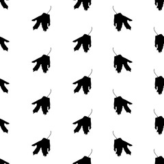 maple leaf seamless pattern isolated on white background.