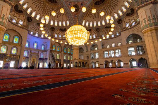 Kocatepe Mosque in Ankara. Islamic or ramadan or kandil background photo