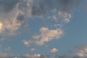 clouds in the blue sky