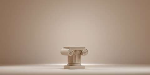 3d classic luxury podium cosmetic background for branding and product presentation.3d rendering illustration.