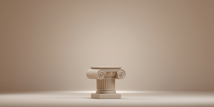 3d classic luxury podium cosmetic background for branding and product presentation.3d rendering illustration.