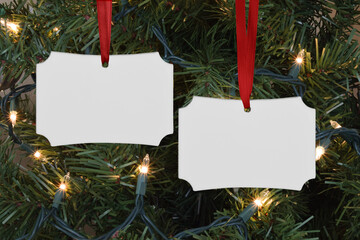 Berlin Christmas Ornament Mockup - Two Ornaments
