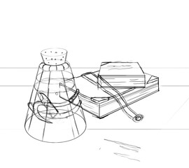 Magic still life in the laboratory of the master of magic