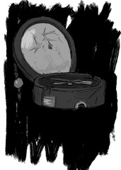 Compass pointing the way into the unknown