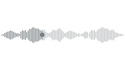 Voice messages. Audio waves recording on cell phone. Voice message recording icon Phone recording sound and speech. Voice message chat and in-app conversations.