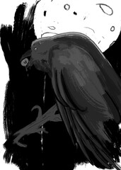 raven with some indescribably brilliant little thing