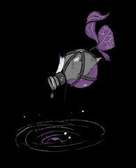 Flask with an interesting unknown liquid