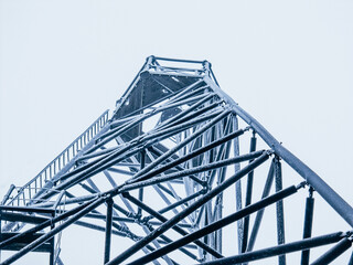 Observation tower against the blue sky