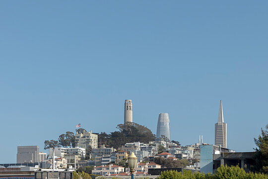 Scenic View To Skyline Of San Francisco From Pier 39