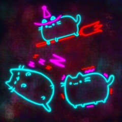 Neon cats