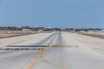 empty runway of la Palma airport in Mallorca