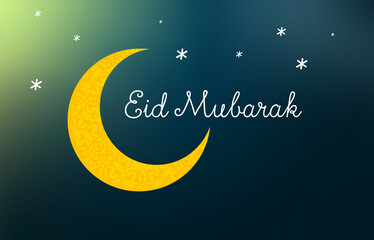 Obraz na płótnie Canvas Eid Mubarak Greetings Card Islamic Design Translation: Blessed Eid.