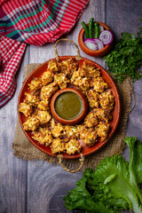 Pakora breaded vegetables, typical of Bangladeshi
