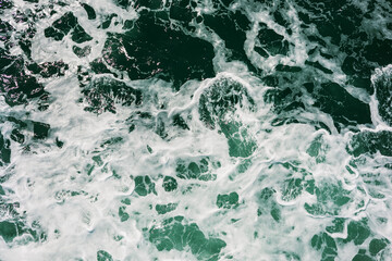 Aerial view of ocean waves