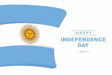 Argentina Independence Day. Vector Illustration. The illustration is suitable for banners, flyers, stickers, cards, etc.