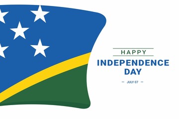 Solomon Islands Independence Day. Vector Illustration. The illustration is suitable for banners, flyers, stickers, cards, etc.