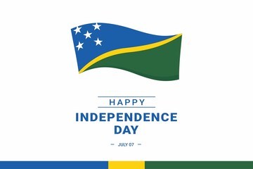 Solomon Islands Independence Day. Vector Illustration. The illustration is suitable for banners, flyers, stickers, cards, etc.