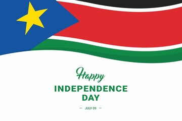 South Sudan Independence Day. Vector Illustration. The illustration is suitable for banners, flyers, stickers, cards, etc.