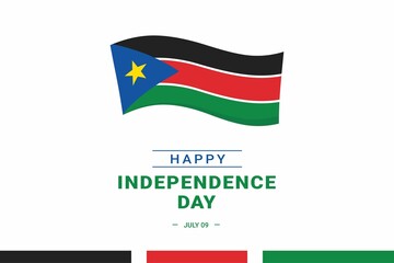 South Sudan Independence Day. Vector Illustration. The illustration is suitable for banners, flyers, stickers, cards, etc.