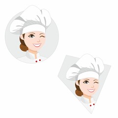 Wektorowa kucharka z czapką © arek84_84