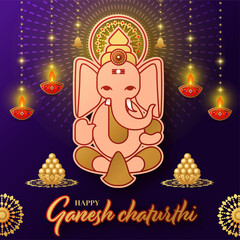 Happy Ganesh Chaturthi greetings festival