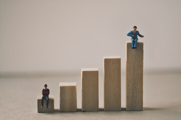 格差のあるビジネスマン ビジネスイメージ