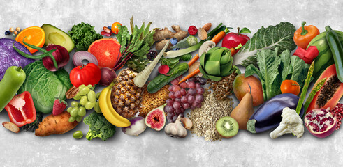 Healthy Clean Food superfood vegetable and fruit background with raw legumes and beans