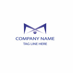 Naklejka premium M letter logo design, A simple logo but it's unique. Editable color and font.