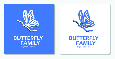 Butterfly Simple Logo Vektor Flat Design