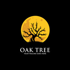 tree vector logo design. Vector silhouette of a tree.