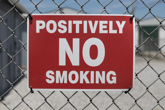 POSITIVELY NO SMOKING sign at a location that wants to be sure there is positively no smoking.