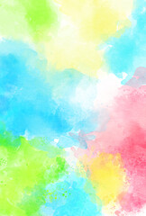 背景素材_水彩テクスチャ_カラフル