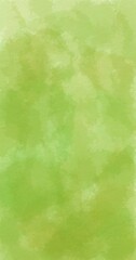 Green Hand Painted Watercolor Background with Paper Texture