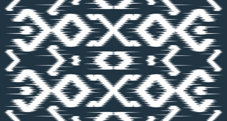ikat ethnic white pattern design cloth vector background. Seamless on the fabric in Indonesia and other Asian countries EP.25