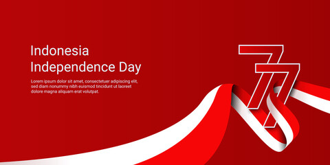 Minimal indonesia independence day banner
