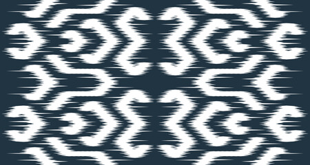 ikat ethnic white pattern design cloth vector background. Seamless on the fabric in Indonesia and other Asian countries EP.27.