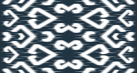 ikat ethnic white pattern design cloth vector background. Seamless on the fabric in Indonesia and other Asian countries EP.29