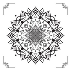 Naklejka premium Creative, Modern, Abstract and Professional Luxury Ornamental Mandala Background Design or Pattern Design Vector