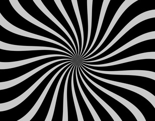 渦を巻いて回転しているような不思議な集中線