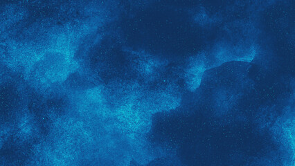 Artistic hand painted multi layered dark blue background. dark blue nebula sparkle purple star universe in outer space horizontal galaxy on space. navy blue watercolor and paper texture. wash aqua