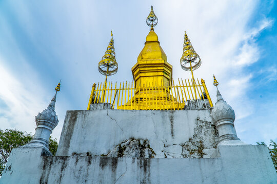 Phousi Hill, That Phousi Pagoda, Phousi Mountain is a small mountain in the center of Luang Prabang, Laos.