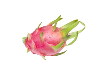 Fresh dragon fruit ( Hylocereus )isolated on white background , clipping path