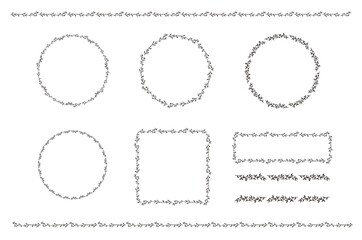 草花のフレームセット